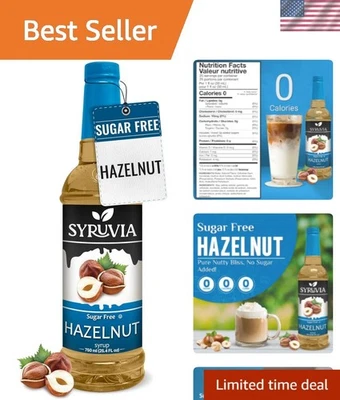 Experience 25,4 fl oz de jarabe de avellana sin azúcar - sin calorías, sabor completo Foto 1 de 4