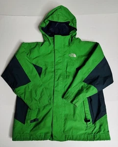 North Face Jacket Youth Small (7-8) Green HyVent Hooded Jacket Softshell Read - Picture 1 of 15