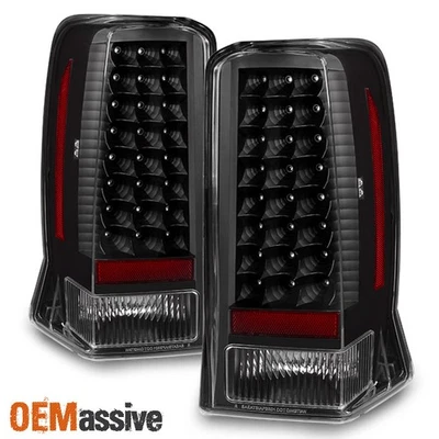 Fits 2002-2006 Cadillac Escalade 2003-2006 Escalade ESV LED Black Tail Lights - Image 1 of 4