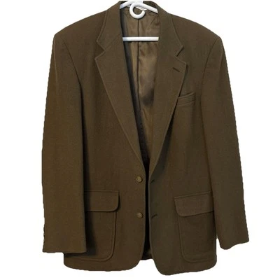 Chaqueta Blazer Lands' End Para Hombre 40L Verde Lana 2 Botones Abrigo Deportivo De Colección Foto 1 de 4