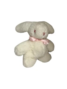 Markenlos rote Augen weißer Hase Kaninchen Plüsch WIE BESEHEN (LESEN) - Bild 1 von 9