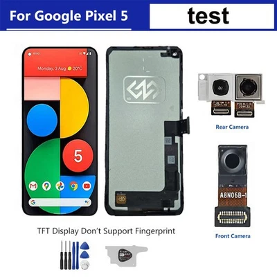 For Google Pixel 5 LCD Display Touch Screen Digitizer Assembly Camera Module lot - Image 1 of 4