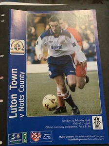 1999 Luton Town V Notts County Match Programme - Picture 1 of 3