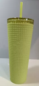 Starbucks Meadow Yellow Soft Touch Tumbler 24oz New 011140458 - Picture 1 of 4