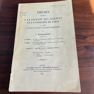Astronomy Astrophysics Signed Vladimir Kourganoff University Paris Theses - Picture 1 of 17