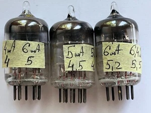 3 PIEZAS TUBOS DE AUDIO TESLA 6CC42 / 5670 / 2C51 D-GETTER! ¡PROBADO! ¡IMPRESIÓN AMARILLA! RARO - Imagen 1 de 6