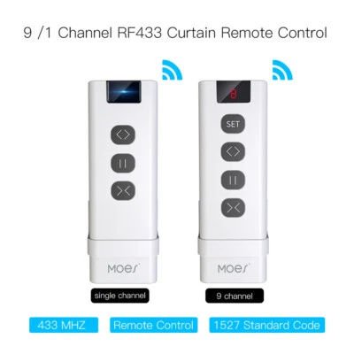 1/9 Channel RF433 Transmitter Remote Control For Roller Blind Curtain Switch - Image 1 of 4