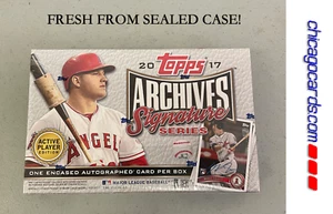 2017 Topps Archives Signature APE HOBBY Box 1 AUTO Look4 Mike Trout Aaron Judge - Picture 1 of 11