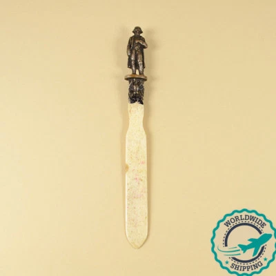 Ancien Coupe-Papier en Os - XIXème siècle - Napoléon Bonaparte - Aigle Impérial - Photo 1/4