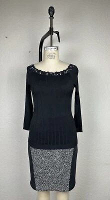 Suéter Yuka Mujer Talla M Negro Cuentas Sedoso De Colección Ligero Clásico Suave Foto 1 de 4