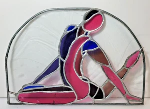 Hand Crafted Stained Glass Ballerina Dancer Window Hanging 12 x 8.5'' - Picture 1 of 5