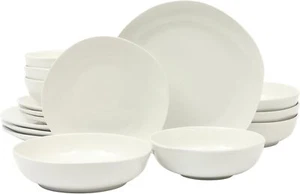 Gibson Home Gracious Dining 16-Piece Double Bowl Porcelain Dinnerware Set - Picture 1 of 5