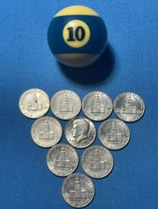 1976 Bicentennial Kennedy Half Dollar Clad - Lot of 10 Coins - Good Condition - Picture 1 of 1