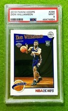 Zion Williamson ROOKIE CARD PSA 9 MINT PELICANS RC 2019 Hoops ZION WILLIAMSON rc