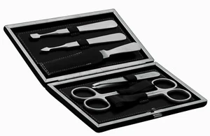 Serie MAGNUM 6 piezas Set Manicura Hombre Cuero BECKER-MANICURA Herencia Solingen - Imagen 1 de 7