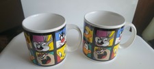 Set of 2 Warner Bros Looney Tunes Coffee Mug Vintage 1994 Sakura