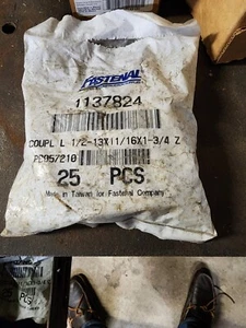 1/2-13 x L1-1/4 x W11/16 Coupling Nut Zinc Plated QTY 25 - Picture 1 of 4