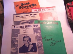 Five Vintage sheet Music from the 1938 to 1958 #M51 - Picture 1 of 6