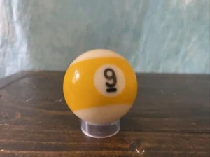 Vintage Number 9 Yellow Stripe Pool Ball Replacement - Picture 1 of 5