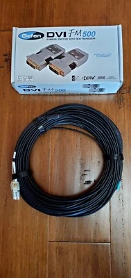 Gefen DVI FM 500 Extender Fiber Optic EXT-DVI-FM500 NIB w/30M fiber optic cable - Image 1 of 4