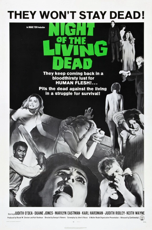 Night Of The Living Dead movie poster - 11 x 17 inches - George A. Romero