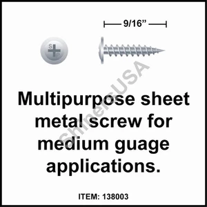 (10000) K-Lath Zinc Screw 8 x 9/16 Phillips Modified Truss Head #138003 - Picture 1 of 1