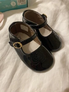 VTG NIB Toddler Mary Jane’s Weebok Shoes Sz 3 Toddler Girls Mini Hearts Black - Picture 1 of 8