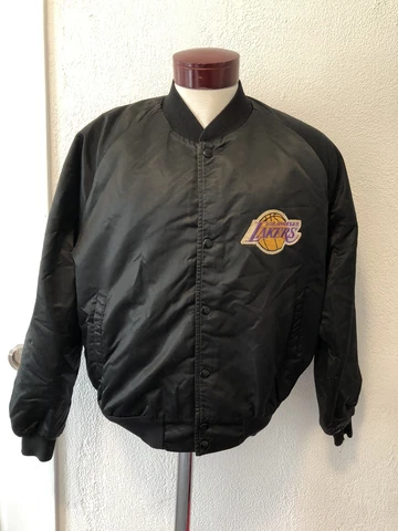 Chalk Line Los Angeles Lakers Satin Jacket Made USA 80s Black Size L J302 Cover
