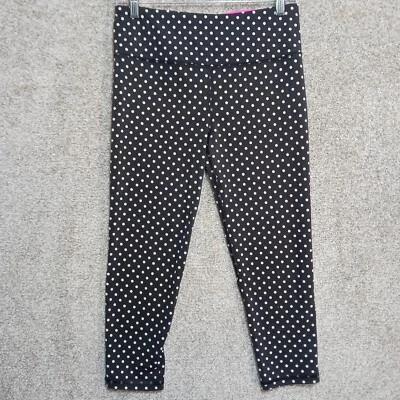 VS Victorias Secret Leggings Womens S Small Polka Dot Black White Pink VSX - Image 1 of 4