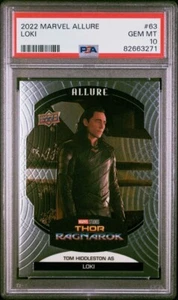 2022 Upper Deck Marvel Allure LOKI #63 Tom Hiddleston Avengers GEM MINT PSA 10 - Picture 1 of 2