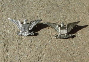WW2 US Army Military Snow Flake Full Bird Colonel Rank Insignia Pin Set - Picture 1 of 7