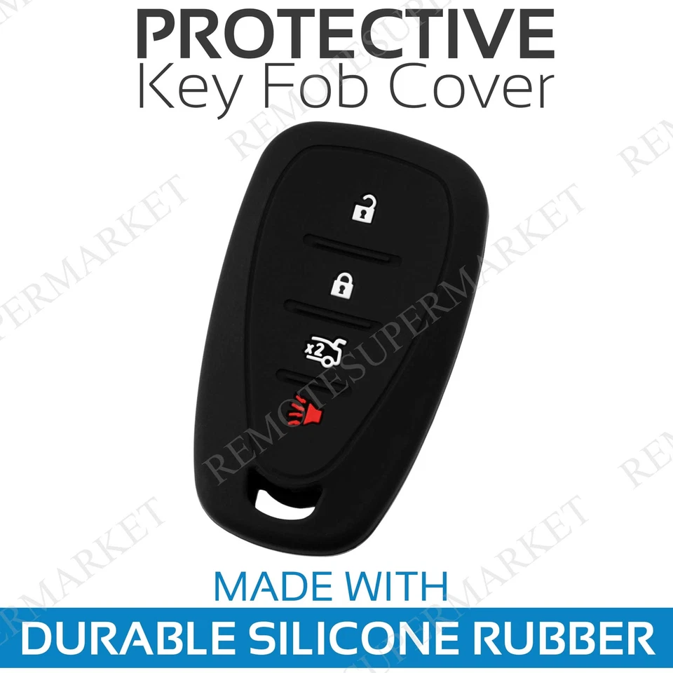 Key Fob Cover for 2016-2019 Chevrolet Camaro Remote Case Rubber Skin Jacket - Imagem 1 de 1