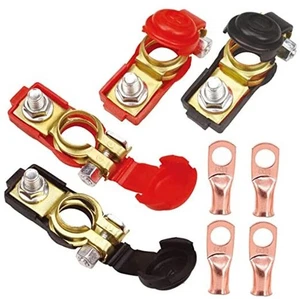  2 Paar Autobatteriekabel Klemmen - Stecker - Batterieklemme mit  - Bild 1 von 7