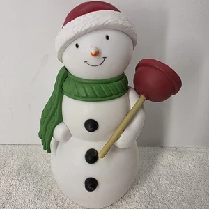 Hallmark Animated Singing Talking Jolly In The John Snowman Bathroom VIDEO - Picture 1 of 10