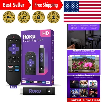 Streaming Stick HD 2025 — HD Streaming Device for TV with  Voice Remote, Free & - Image 1 of 4