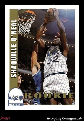1992-93 Hoops #442 Shaquille O'Neal RC Rookie MAGIC HOF - Image 1 of 2