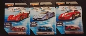 Hot Wheels Speed Machines Lot(3) Ferrari Enzo #8-Blue, 333SP #3-Red, 575 GTC-Red - Picture 1 of 12