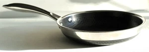 HexClad 10″ Hybrid Fry Pan Stainless No Lid Nonstick Skillet w/Stay-Cool Handle - Picture 1 of 5