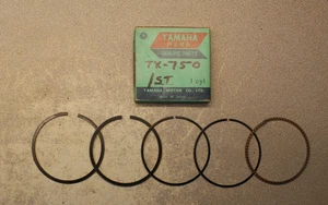 YAMAHA TX 750 TX 750A 1973-1975 PISTON RING 1ST 341-11610-11 OEM NOS - Picture 1 of 6