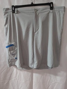 Columbia Men's PFG Terminal Tackle Size 42x10 Gray Stretch Cargo Shorts EUC - Picture 1 of 12