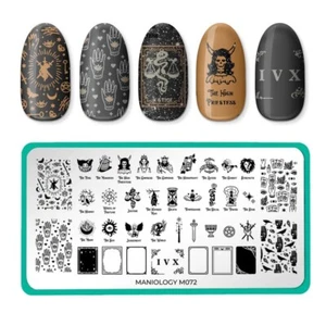MANIOLOGY M072 What Does The Future Hold Tarot Nail Stamping Plate - Picture 1 of 9