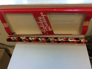 Mickey Mouse - Walt Disney Weihnachten 60er oder 70er Vintage Geschenkpapier - Bild 1 von 7