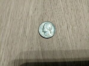 Jefferson nickel D coin 1945. About UNC, Silver