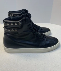 Zadig and Voltaire Paris Hightop Shoes Mens Frank Spike Leather Size 42 (US 9) - Picture 1 of 12