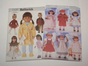 Lot 2 Butterick 18” Doll Clothes Pattern 3329 4699 UNCUT - Picture 1 of 7