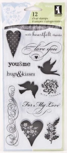 Inkadinkado Clear Ink Stamps Hearts Set - Picture 1 of 1