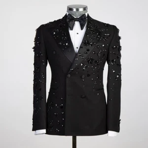 Joyería Adorno Esmoquin Hombres Trajes Set Boda Fiesta Ropa de vestir Traje de banquete - Imagen 1 de 8