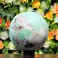 190MM Green Garnierite Olivine Peridot Moldavite Crystal Healing Gemstone Sphere