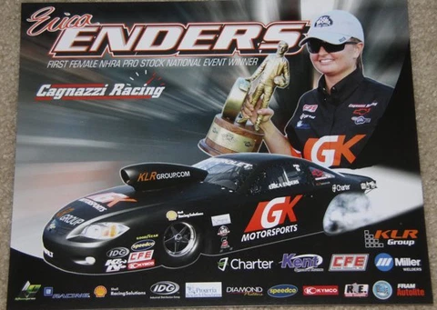 2012 Erica Enders GK Motorsports "3rd Version" Chevy Cobalt PS NHRA postcard Cover