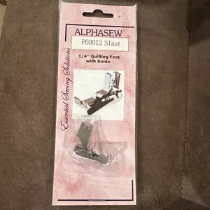 Alphasew #P60612 Piedino Trapuntato Inclinato 1/4" con Guida - NOS - Nuovo - Foto 1 di 3